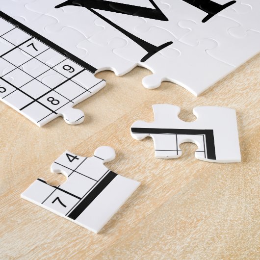 Sudoku Monogram Jigsaw Puzzle (Côté)
