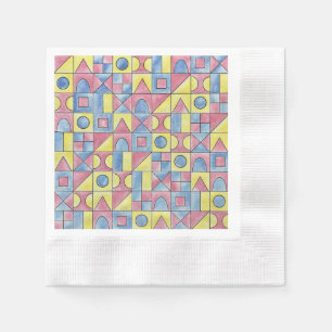 Sudoku One-Modern Bauhaus Geometric Art Servet