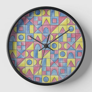 Sudoku One-Modern Bauhaus Geometric Waterverf Art