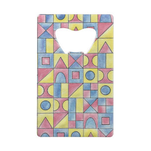 Sudoku One-Modern Minimalistische Bauhaus Geometri Kredietkaart Flessenopener