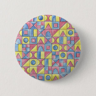 Sudoku One-Modern Minimalistische Bauhaus Geometri Ronde Button 5,7 Cm