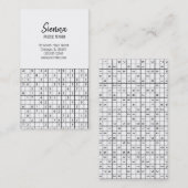 Sudoku-patroon Visitekaartje (Voorkant / Achterkant)