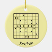 Sudoku Puzzels Design Ornament (Achterkant)