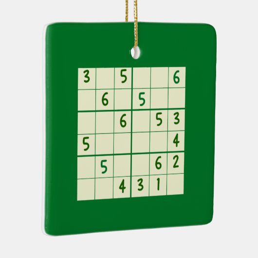 Sudoku Puzzle 6x6 keramisch siermiddel Keramisch Ornament (Rechts)