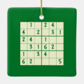 Sudoku Puzzle 6x6 keramisch siermiddel Keramisch Ornament (Achterkant)