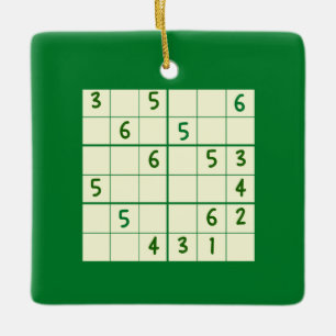 Sudoku Puzzle 6x6 keramisch siermiddel Keramisch Ornament
