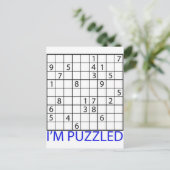 Sudoku Puzzle Briefkaart (Staand voorkant)
