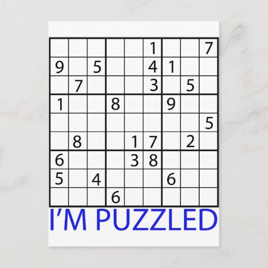 Sudoku Puzzle Briefkaart (Voorkant)