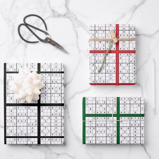 Sudoku Puzzle Design inpakpapier (Voorkant)