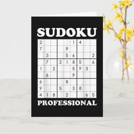 Sudoku Puzzle Game Lover Graphic Kaart (Gele Bloem)