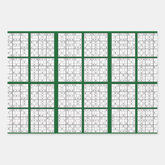 Sudoku Puzzle papier d'enveloppement de conception (Devant 3)