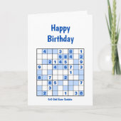 Sudoku Puzzles Carte d'anniversaire (Devant)