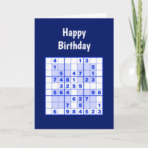 Sudoku Puzzles Carte d'anniversaire