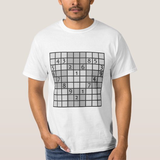 SUDOKU-shirten - kies stijl, kleur T-shirt (Voorkant)