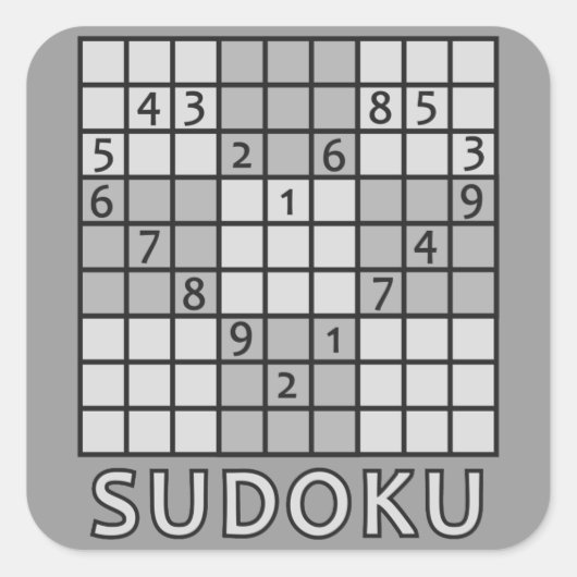SUDOKU-stickers Vierkante Sticker (Voorkant)