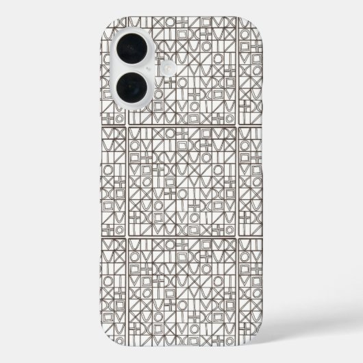 Sudoku twee-zwart en wit geometrisch patroon Case-Mate iPhone case (Achterkant)