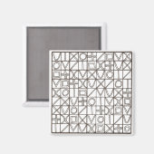 Sudoku twee-zwart en wit modern minimalistisch magneet (Voorkant / Achterkant)