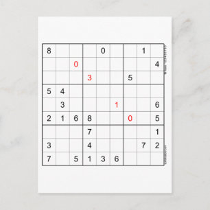 Sudoku Verjaardag Kaart 03-10