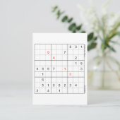 Sudoku Verjaardag Kaart 04-10 (Staand voorkant)