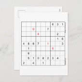 Sudoku Verjaardag Kaart 04-10 (Voorkant / Achterkant)