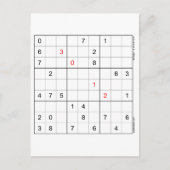 Sudoku Verjaardag Kaart 30-12 (Voorkant)