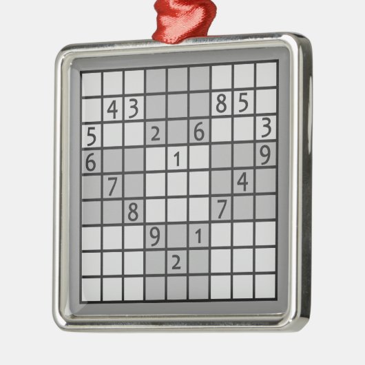 SUDOKU-versiering Metalen Ornament (Links)