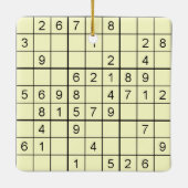 Sudoku Yellow Ornament (Achterkant)