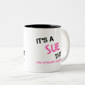 Sue-ding dat je niet zou begrijpen tweekleurige koffiemok (Voorkant rechts)