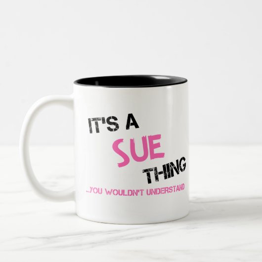 Sue-ding dat je niet zou begrijpen tweekleurige koffiemok (Links)