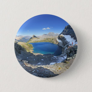 Sue Lake Overlook - Glacier National Park Ronde Button 5,7 Cm