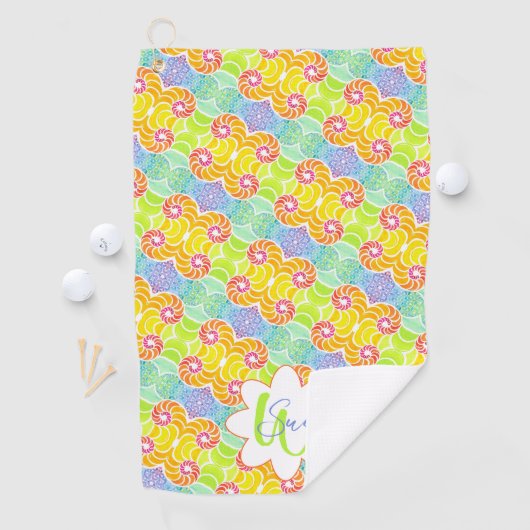 Sue Mosaic Golf Towel Golfhanddoek (Insitu)