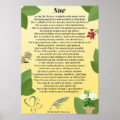 "Sue" Name Poem Poster (Voorkant)