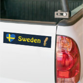 Suède Coeur Drapeau + Sticker de pare-chocs (Sur camion)