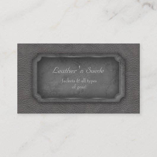 Suède de n de carte de visite en cuir ' (Devant)