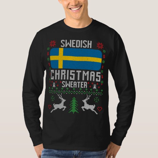 Suède Drapeau suédois Sweat de Noël (Devant)