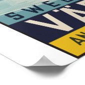 Suède - Poster Vintage voyage (Coin)