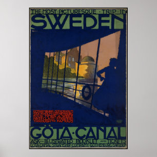 Suède Poster Vintage voyage et Imprimés rétros
