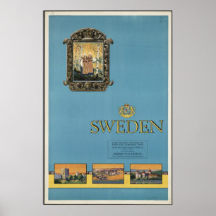 Suède Poster Vintage voyage et Imprimés rétros
