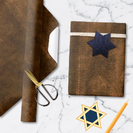 Suede Seam Kijk naar leder Cadeaupapier