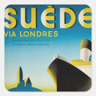 Suede via Lonres Vierkante Sticker