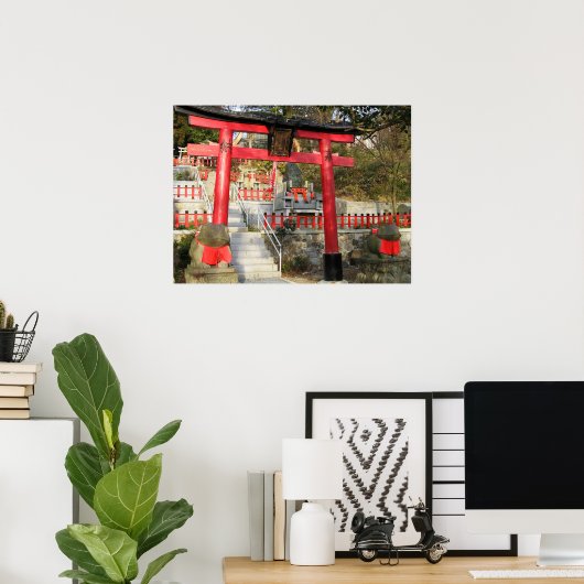 Suehiro Ogami Shrine (Fortuin Kikvors Shrine) Poster (Thuiskantoor)