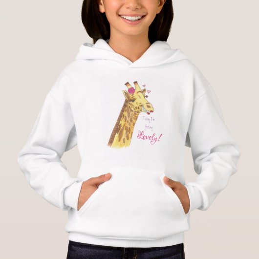 Suéter Moletom Infantil Engraçada Girafa Bonita (Devant)