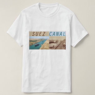 Suezkanaal oud en nieuw t-shirt