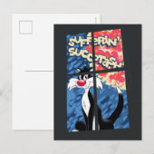 "Sufferin' Succotash" SYLVESTER™ achter het venste Briefkaart (Voorkant / Achterkant)