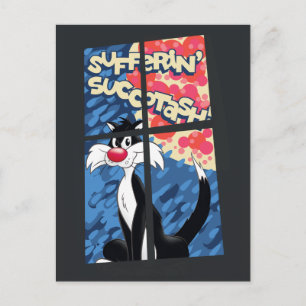 "Sufferin' Succotash" SYLVESTER™ achter het venste Briefkaart