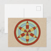 Suffolk Hexafoil (Daisy Wheel) Witch Mark Briefkaart (Voorkant / Achterkant)