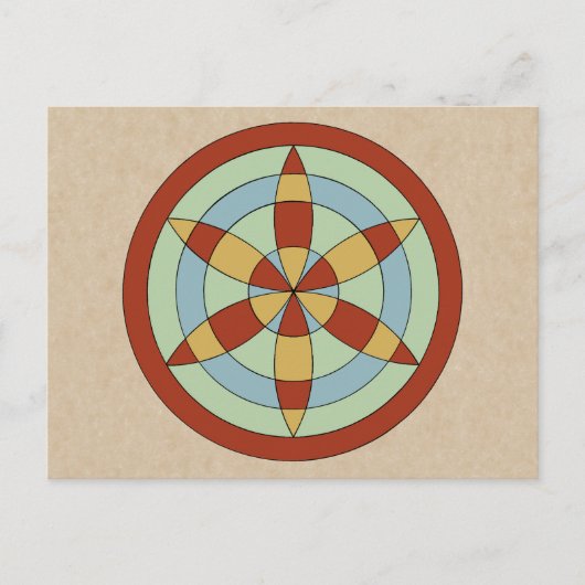 Suffolk Hexafoil (Daisy Wheel) Witch Mark Briefkaart (Voorkant)