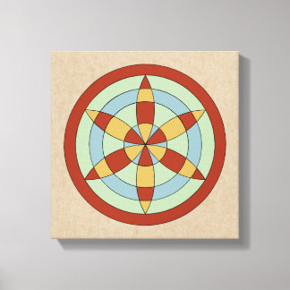 Suffolk Hexafoil (Daisy Wheel) Witch Mark Canvas Afdruk