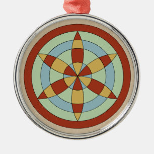 Suffolk Hexafoil (Daisy Wheel) Witch Mark Metalen Ornament