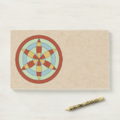 Suffolk Hexafoil (Daisy Wheel) Witch Mark Post-it® Notes (Op bureau)